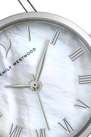 Stalen en Parelmoeren Quartz Horloge - Emily Westwood