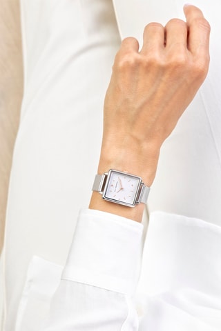 Stalen Quartz Horloge - Zilverkleurig - Victoria Walls