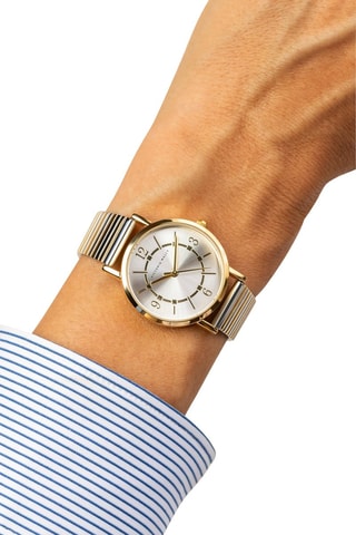 Stalen Quartz Horloge - Goudkleurig en Zilverkleurig - Victoria Walls