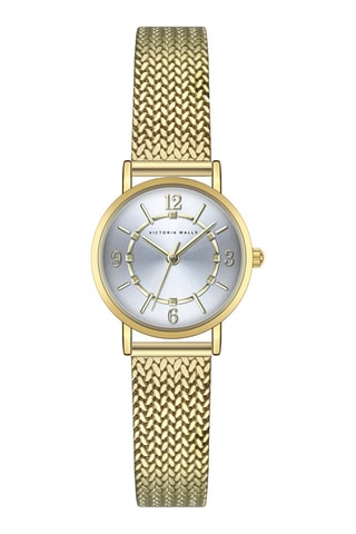 Stalen Quartz Horloge - Goudkleurig en Zilverkleurig - Victoria Walls