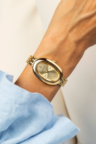 Stalen Quartz Horloge - Goudkleurig - Emily Westwood