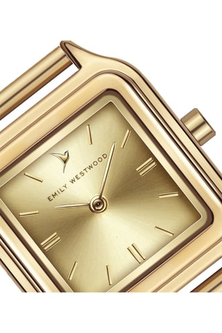Stalen Quartz Horloge Goudkleurig   - Emily Westwood