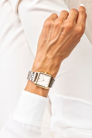 Stalen Quartz Horloge - Zilverkleurig en Goudkleurig - Victoria Walls