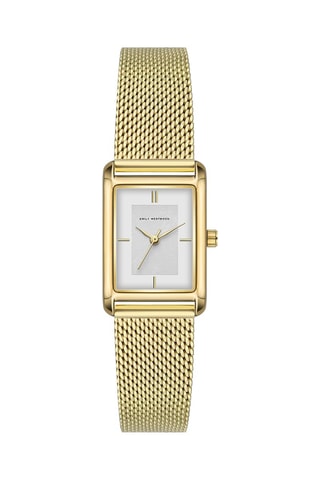 Stalen Quartz Horloge - Goudkleurig en Wit - Emily Westwood