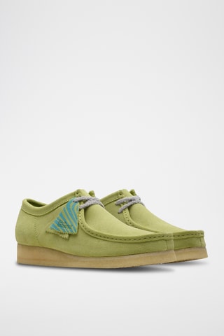 Derbies de nobuk Wallabee - Verde claro