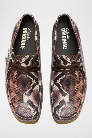 Derbies de piel Wallabee - Marrón oscuro y blanco