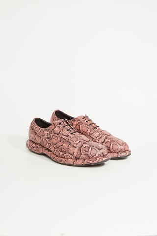 Derbies de piel Cur - Rosa