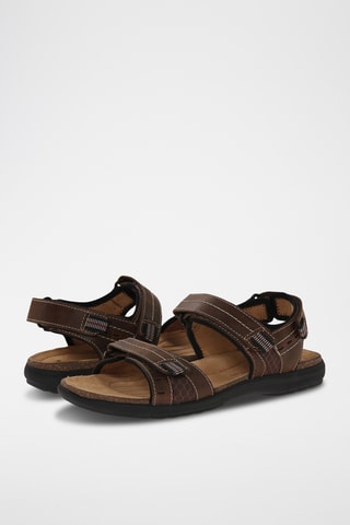 Sandalias de piel Unbryman - Marrón claro