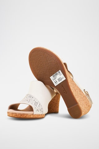 Sandalias de piel de cuña Lafley Joy - Blanco