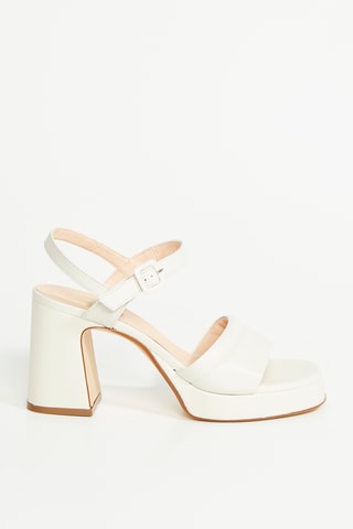 Sandalias de piel de tacón Patema Part - Crudo