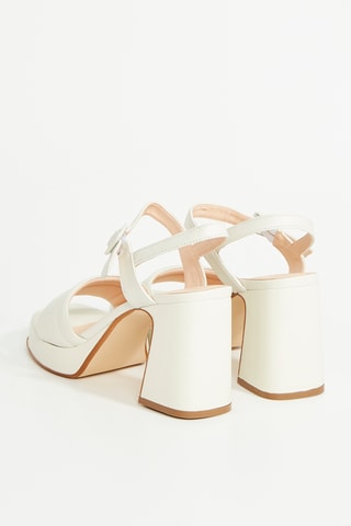 Sandalias de piel de tacón Patema Part - Crudo