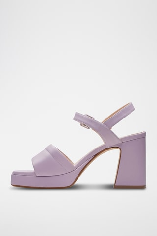 Sandalias de piel de tacón Patema Part - Malva