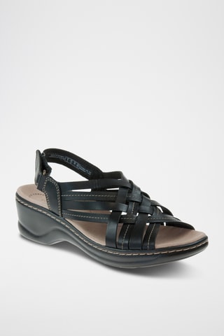 Sandalias de piel de tacón Lexi Carmen - Negro