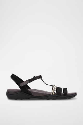 Sandalias de nobuk Amanda - Negro