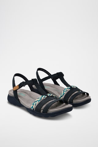 Sandalias de nobuk Amanda - Azul marino