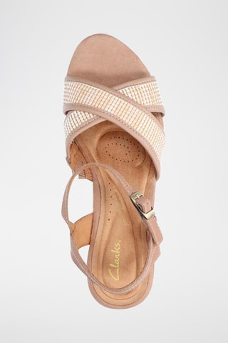 Sandalias de piel de cuña Elleri - Crudo y beige