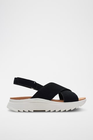 Sandalias de nobuk con plataforma DashLite - Negro