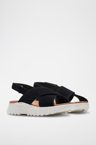 Sandalias de nobuk con plataforma DashLite - Negro