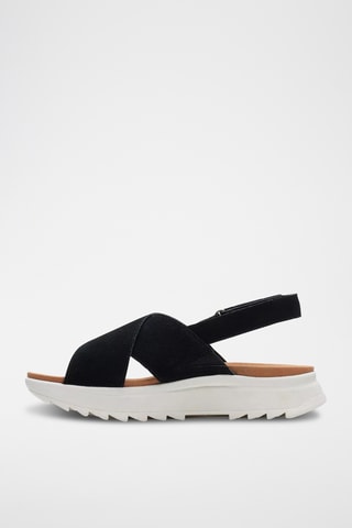 Sandalias de nobuk con plataforma DashLite - Negro