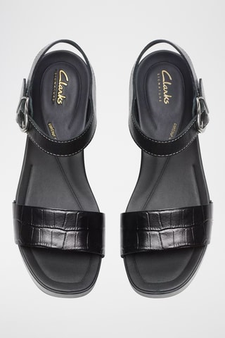 Sandalias de piel de tacón Sivanne Bay - Negro