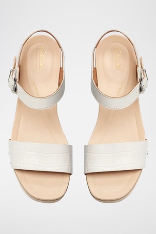 Sandalias de piel de tacón Sivanne Bay - Marfil