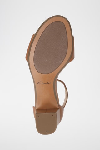 Sandalias de piel de tacón Deva - Camel