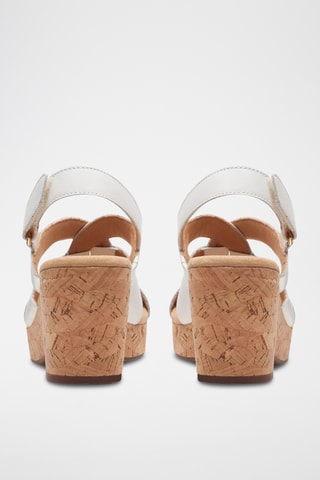 Sandalias de piel de tacón Giselle - Blanco