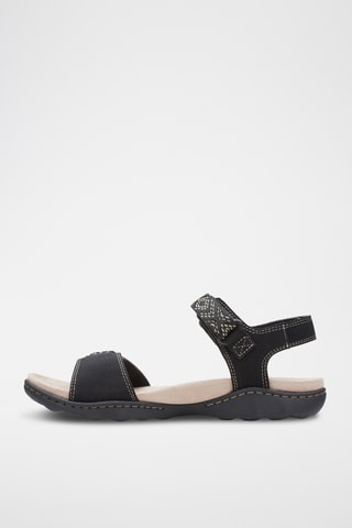 Sandalias de nobuk Amanda - Negro