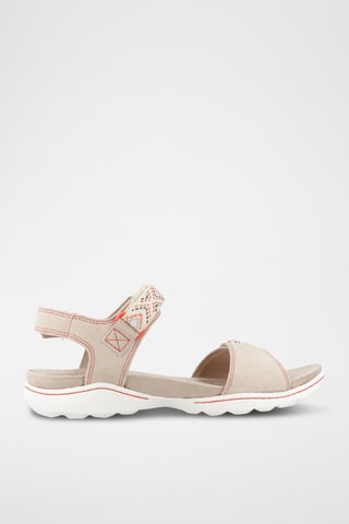 Sandalias de nobuk Amanda - Beige