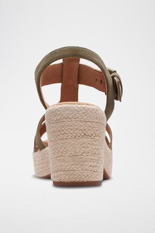 Sandalias de nobuk de tacón Maritsa 70 - Verde oliva