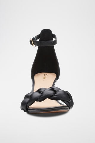 Sandalias de piel de tacón Amali - Negro