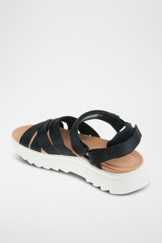Sandalias de piel con plataforma DashLite - Negro