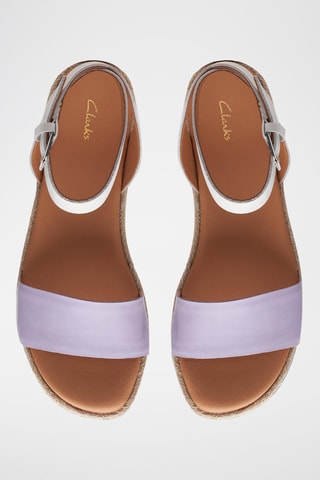 Sandalias de nobuk de cuña Kimmei Ivy - Violeta y blanco