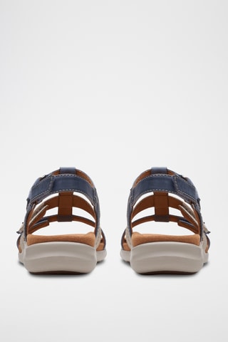 Sandalias de piel Kitly Step - Azul cobalto y gris claro