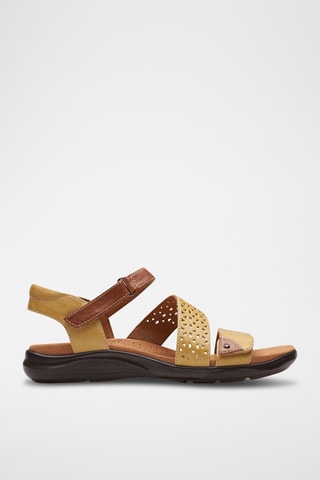 Sandalias de piel Kitly Way - Amarillo y marrón