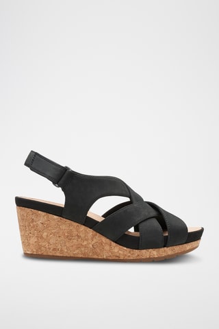 Sandalias de cuña Un Capri Step - Negro