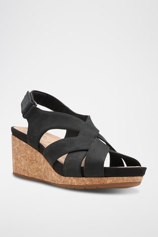 Sandalias de cuña Un Capri Step - Negro