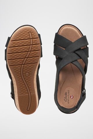 Sandalias de cuña Un Capri Step - Negro