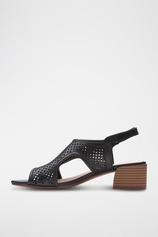 Sandalias de piel de tacón Caroleigh - Negro