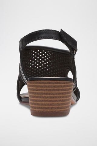 Sandalias de piel de tacón Caroleigh - Negro