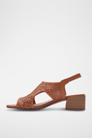 Sandalias de piel de tacón Caroleigh - Marrón claro