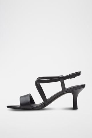 Sandalias de piel de tacón Amali - Negro