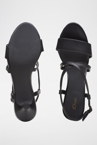 Sandalias de piel de tacón Amali - Negro