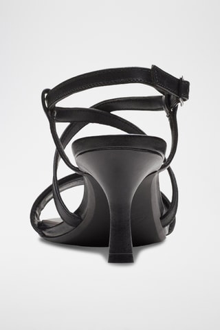 Sandalias de piel de tacón Amali - Negro