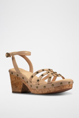 Sandalias de piel de tacón Maritsa 70 - Topo