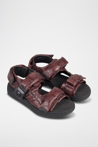 Sandalias de piel Cur - Marrón