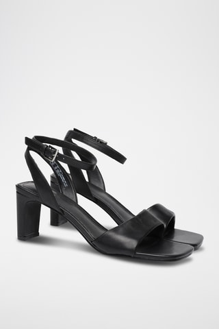 Sandalias de piel de tacón Seren65 Strap - Negro