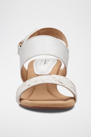 Sandalias de piel de cuña Kyarra Faye - Blanco