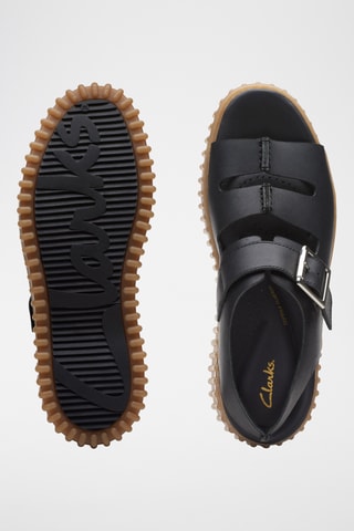 Sandalias de piel con plataforma Torhill Seam - Negro