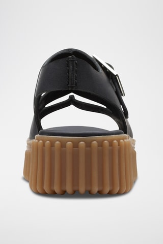 Sandalias de piel con plataforma Torhill Seam - Negro